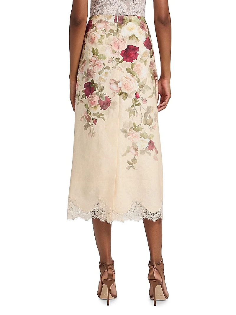 Hypnotic Linen Pencil Skirt