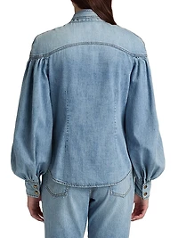 Denim Tieneck Blouse