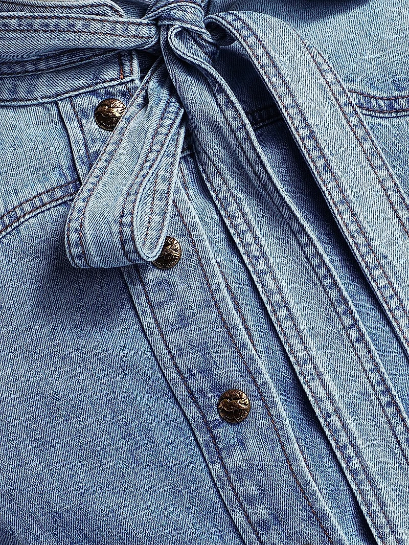 Denim Tieneck Blouse