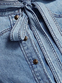 Denim Tieneck Blouse