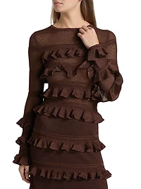 Hypnotic Knitted Lace Frill Top