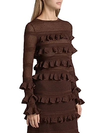 Hypnotic Knitted Lace Frill Top