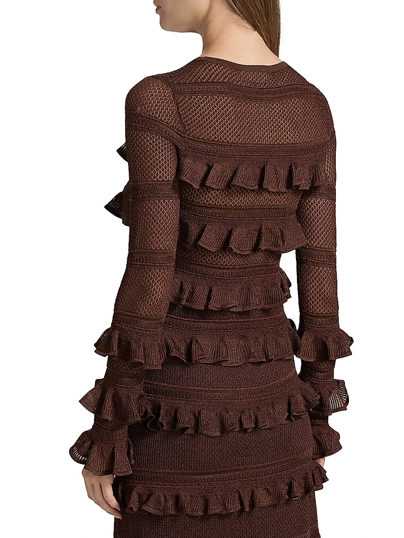 Hypnotic Knitted Lace Frill Top