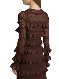 Hypnotic Knitted Lace Frill Top