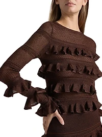 Hypnotic Knitted Lace Frill Top