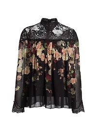 Hypnotic Floral & Lace Blouse