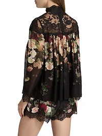 Hypnotic Floral & Lace Blouse