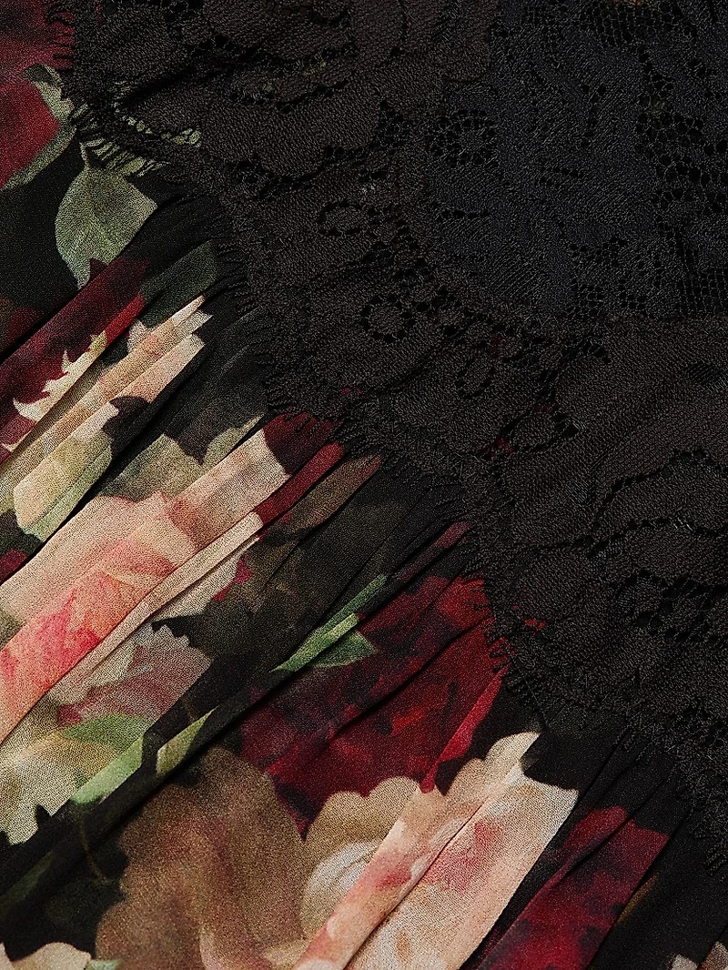 Hypnotic Floral & Lace Blouse