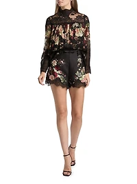 Hypnotic Floral & Lace Blouse