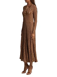 Mouline Rib-Knit Midi-Dress