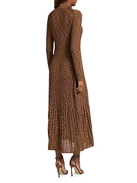 Mouline Rib-Knit Midi-Dress