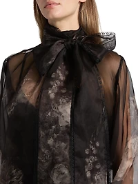 Hypnotic Silk Tieneck Blouse