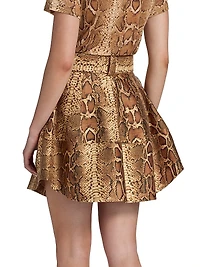 Hypnotic Snake-Print Miniskirt