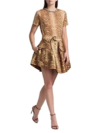 Hypnotic Snake-Print Miniskirt