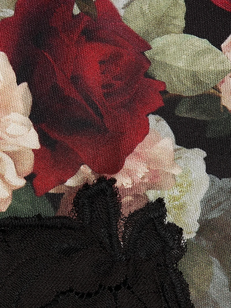 Hypnotic Floral Lace-Trim Shorts