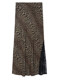 Jayla Leopard-Print Midi-Skirt