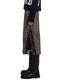 Jayla Leopard-Print Midi-Skirt