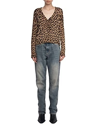 Manala Leopard Print Cashmere Cardigan