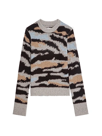 Malty Merino Wool Camouflage Sweater