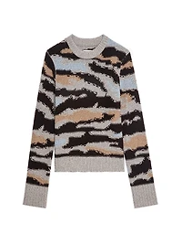 Malty Merino Wool Camouflage Sweater