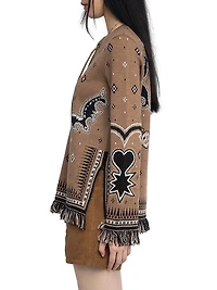 Leon Merino Wool Fringe-Trim Sweater