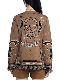 Leon Merino Wool Fringe-Trim Sweater
