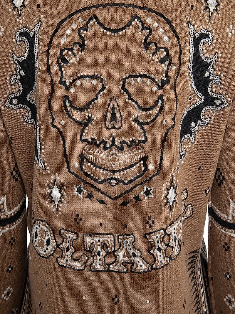 Leon Merino Wool Fringe-Trim Sweater