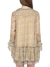 Ralice Metallic Paisley Minidress