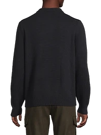 Wool-Cashmere Zip-Front Polo Sweater