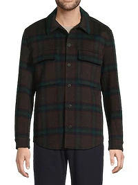 Splittable Plaid Shirt Jacket