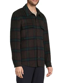 Splittable Plaid Shirt Jacket