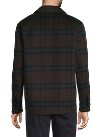 Splittable Plaid Shirt Jacket