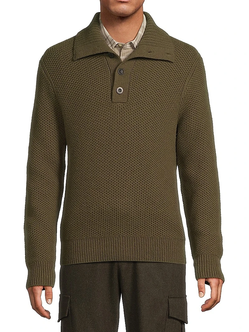 Honeycomb Lambswool Pullover