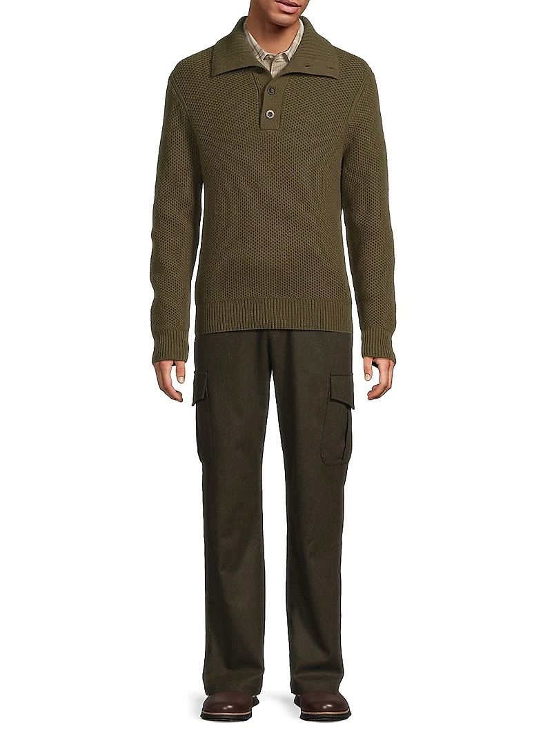Honeycomb Lambswool Pullover