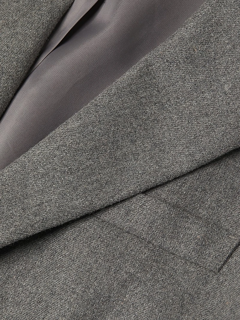 Wool Flannel Single-Breasted Blazer