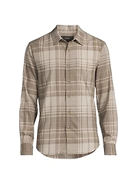 Chilton Plaid Cotton Button-Front Shirt