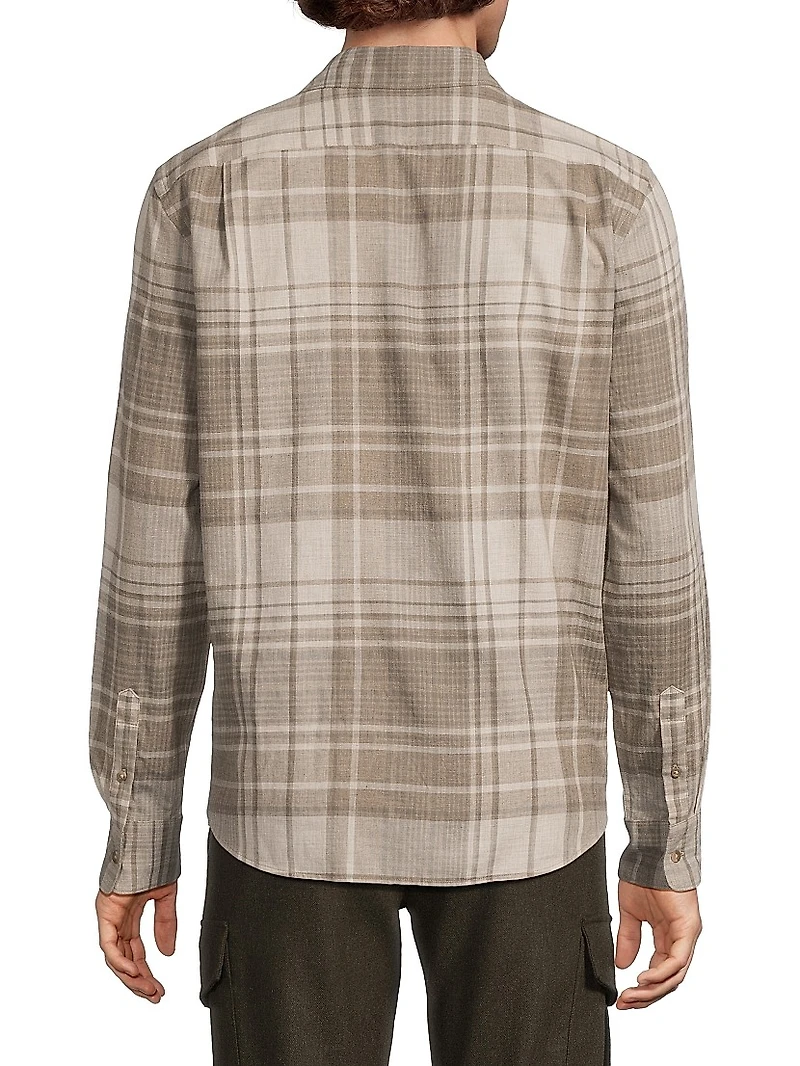 Chilton Plaid Cotton Button-Front Shirt