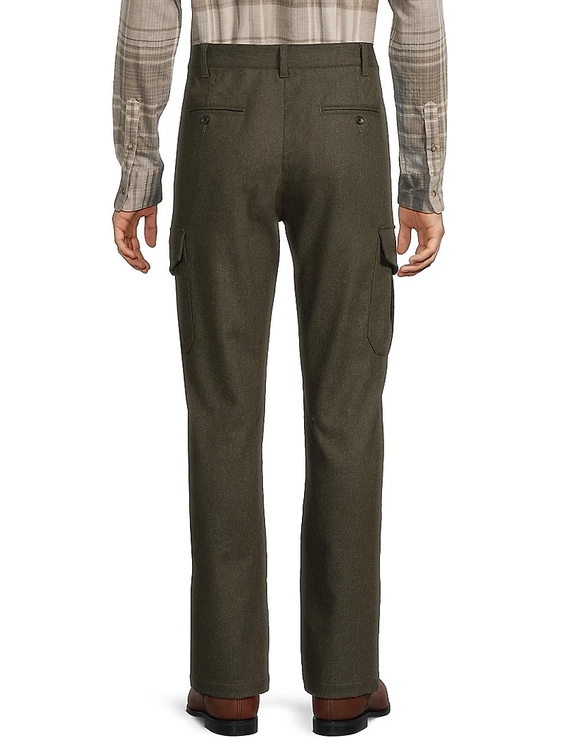 Louie Virgin Wool-Blend Straight-Leg Cargo Pants