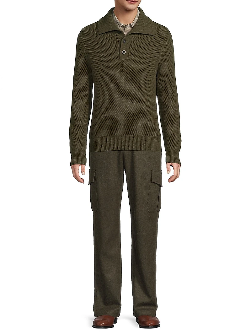 Louie Virgin Wool-Blend Straight-Leg Cargo Pants
