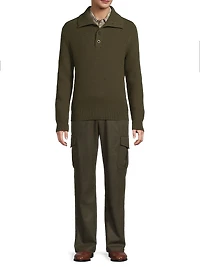 Louie Virgin Wool-Blend Straight-Leg Cargo Pants