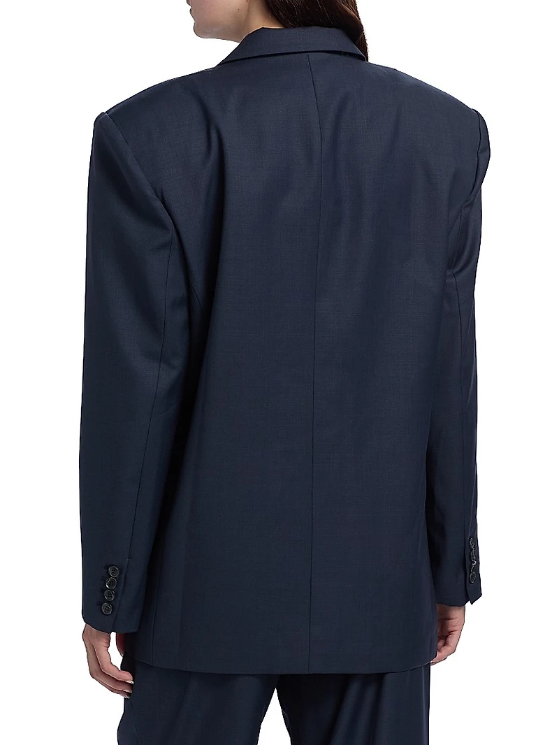 1988 Wool-Blend Double-Breasted Blazer