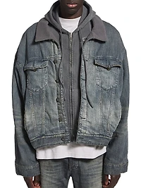 Layered Lined Denim Jacket