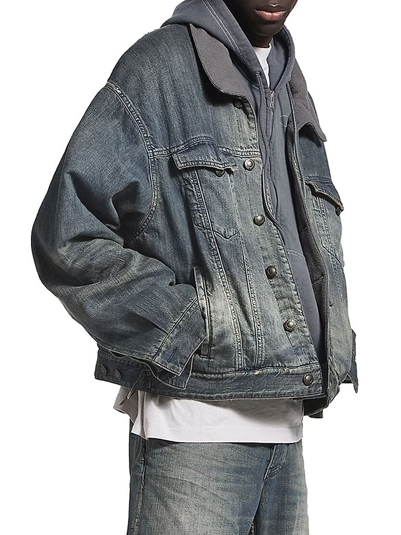 Layered Lined Denim Jacket