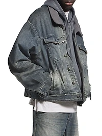 Layered Lined Denim Jacket
