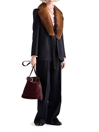 Single-Breasted Chevron Jacket