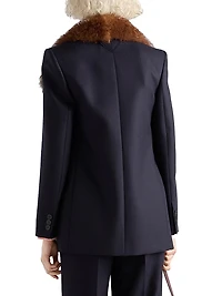 Single-Breasted Chevron Jacket