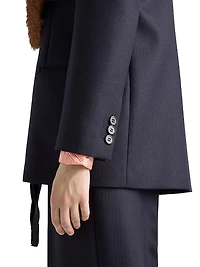 Single-Breasted Chevron Jacket