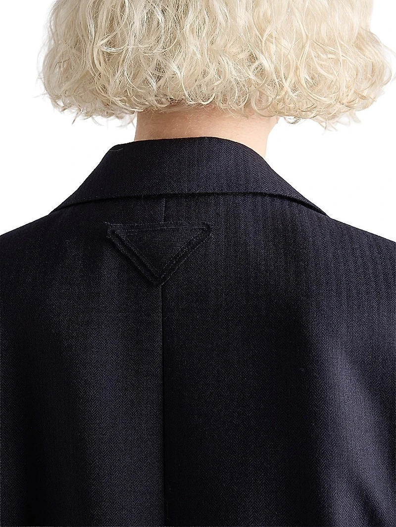 Single-Breasted Chevron Jacket