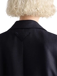 Single-Breasted Chevron Jacket