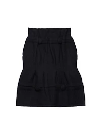 Chevron Wool Midi Skirt
